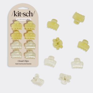 ✨ Must Have | Pearlized Cream & Butter Yellow Jelly Cloud Clips - Mini - Fast Delivery