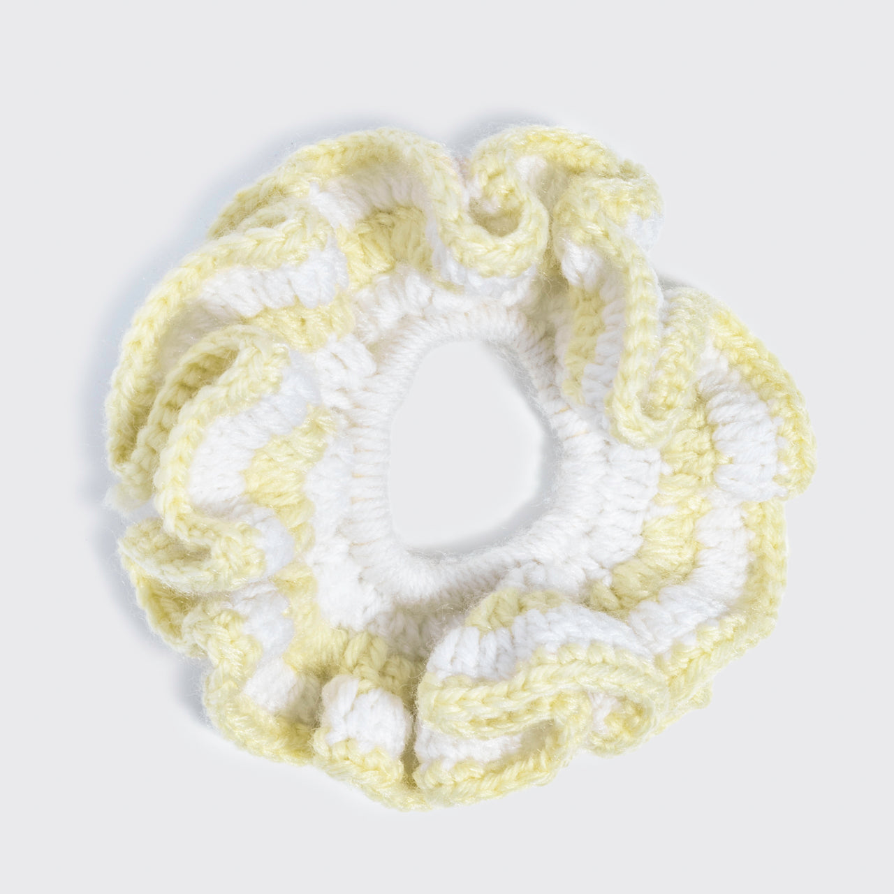 ✨ Must Have | Butter Yellow Crochet Scrunchie - Premium Quality - Image 3
