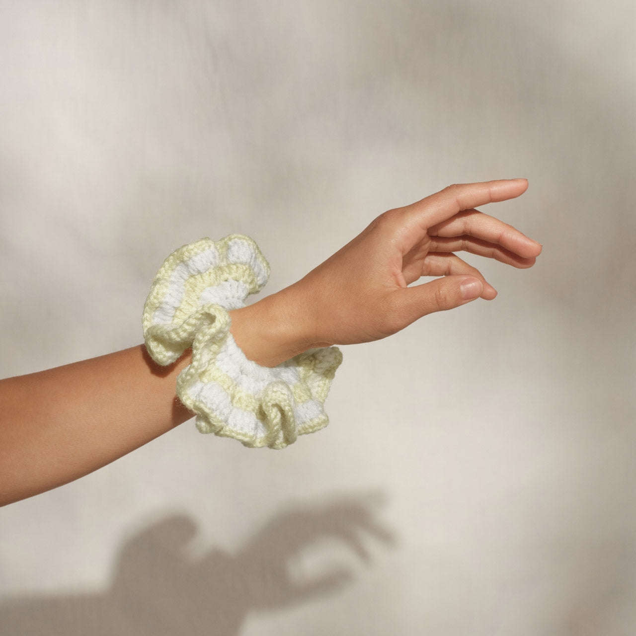 ✨ Must Have | Butter Yellow Crochet Scrunchie - Premium Quality - Image 4