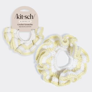 ✨ Must Have | Butter Yellow Crochet Scrunchie - Premium Quality