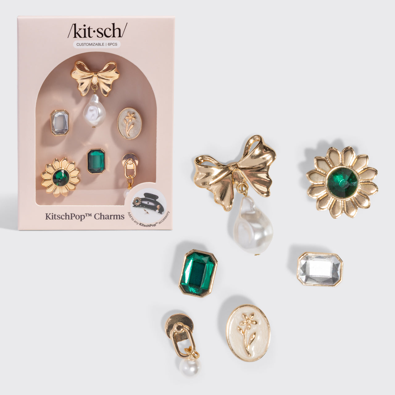 💎 Premium | KitschPop Charms in Vintage Emerald - Fast Delivery