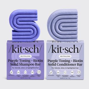 💎 Premium | Purple Toning Shampoo & Conditioner Bar Combo for Color-Treated & Grey Hair - 60% Off