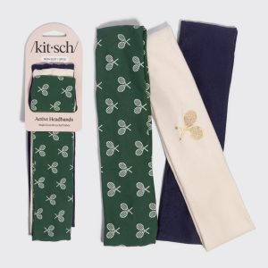 ⏳ Limited Edition | Cream, Court Green & Navy Blue Active Headbands 3pc Set - Fast Delivery