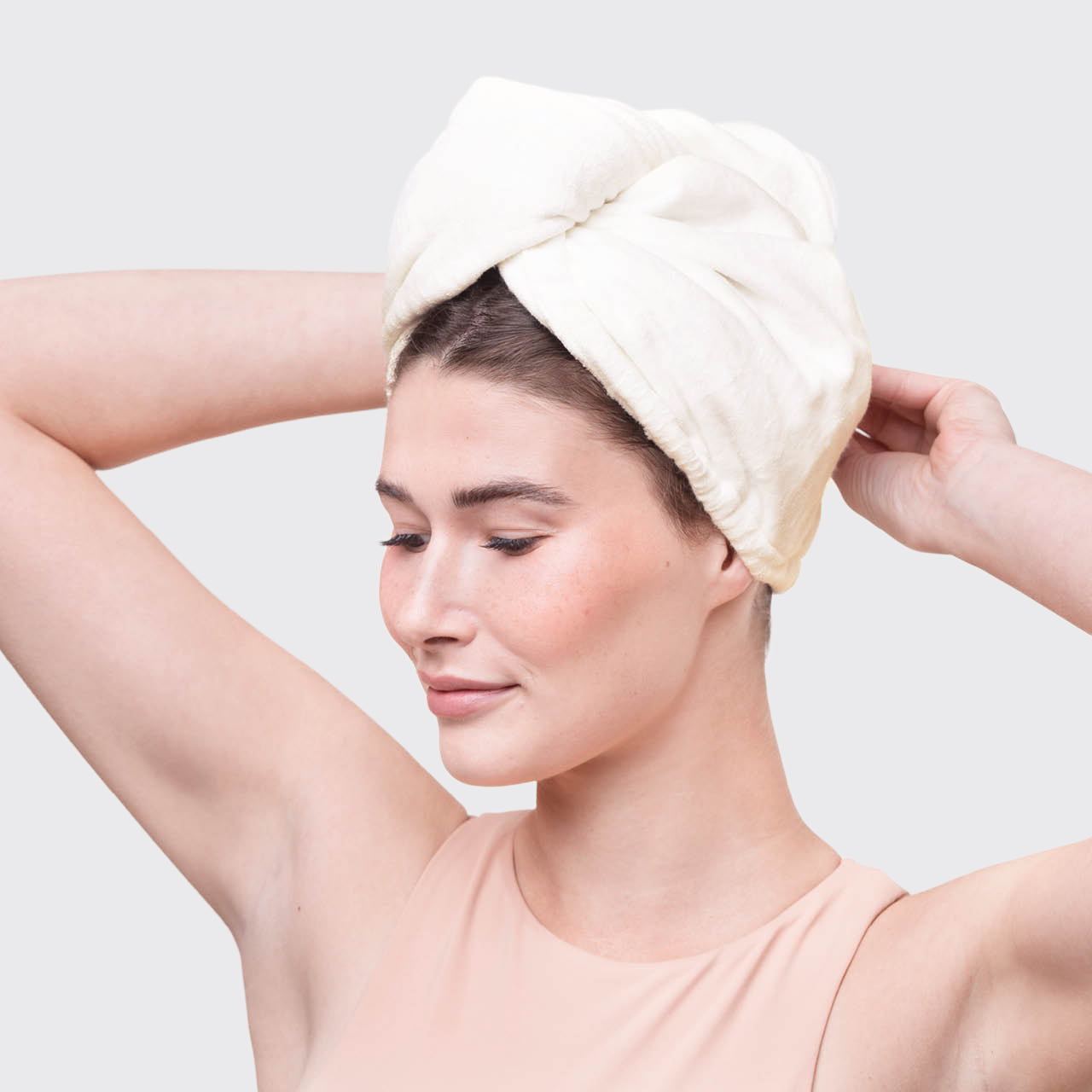 💎 Premium | Organic Bamboo Hair Towel - White - Premium Quality - Image 4