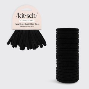 ✨ Must Have | Black Elastic Hair Ties 20pc Set - Fast Delivery