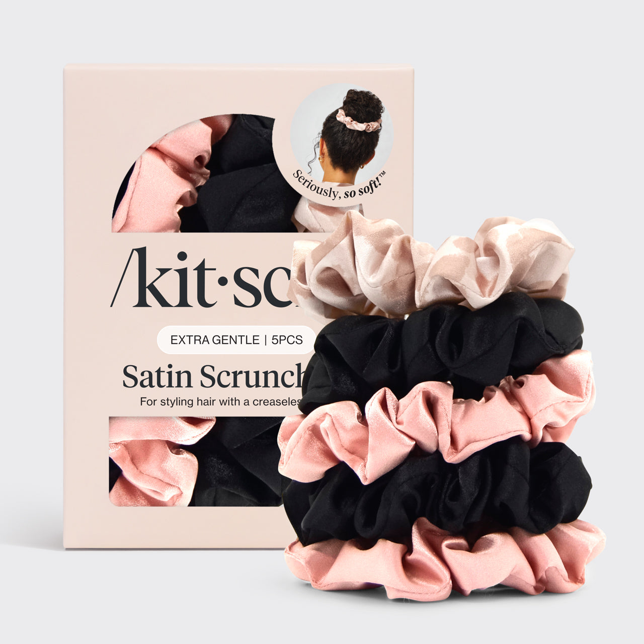 ⏳ Limited Edition | Satin Sleep Scrunchies 5pc Set - 60% Off
