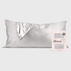 💎 Premium | Satin Pillowcase in Silver 2 Pack - King - Premium Quality