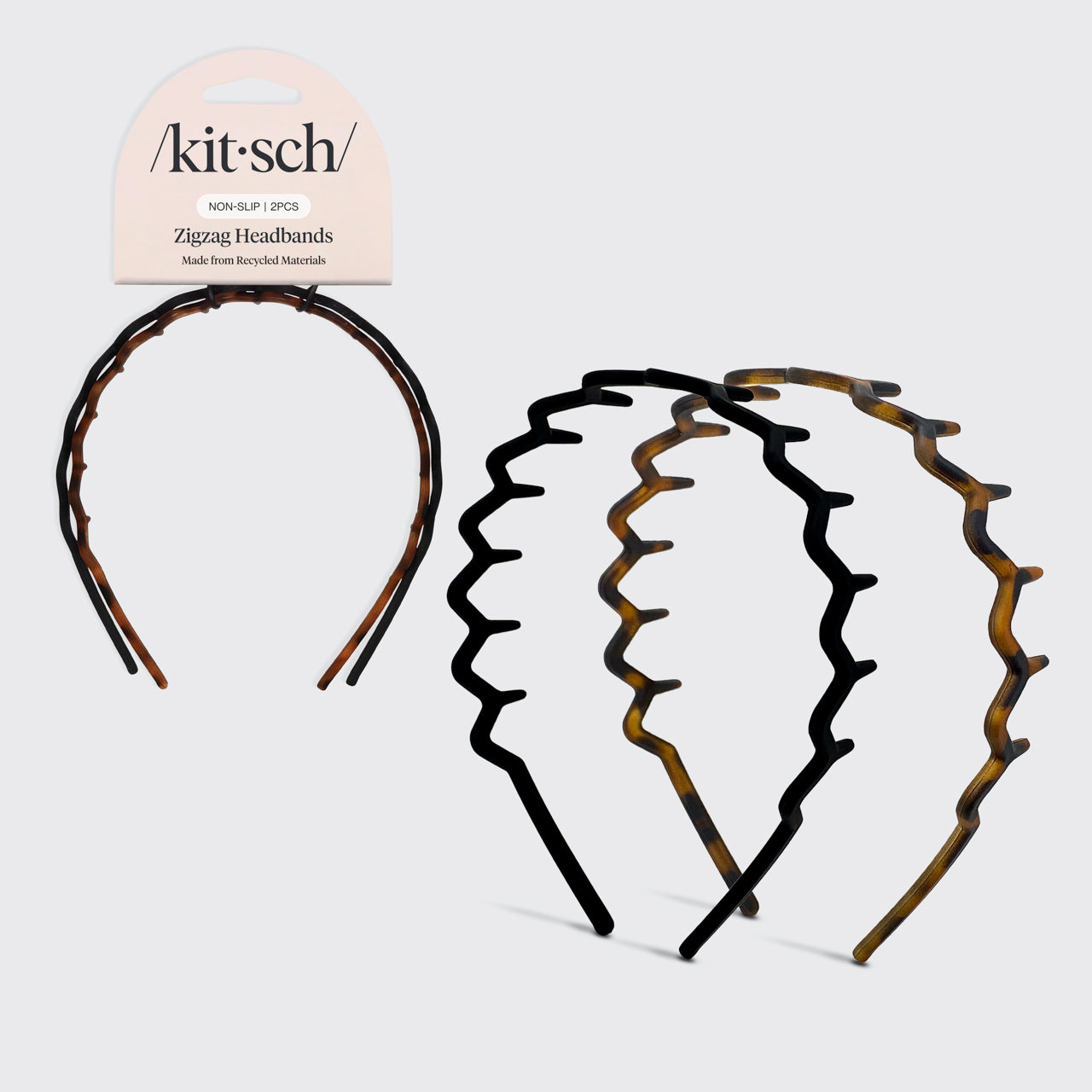 ✨ Must Have | Black & Tort Zig Zag Headbands 2pc Set - Fast Delivery
