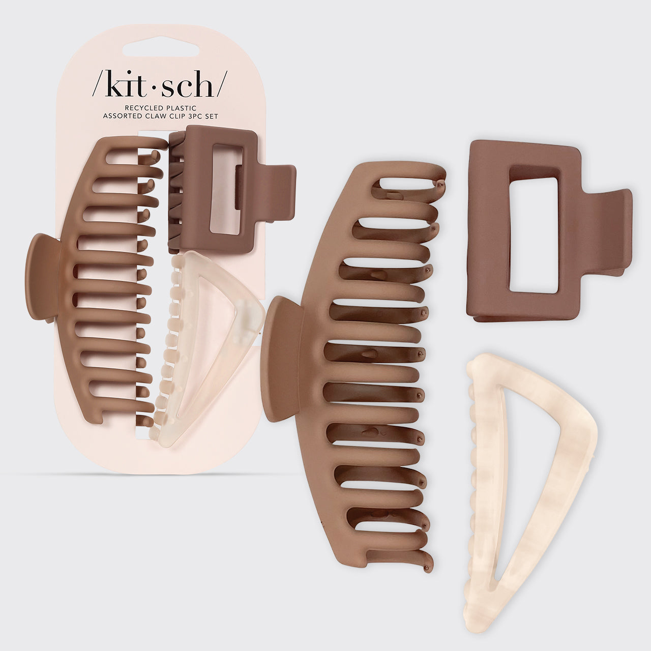 ⏳ Limited Edition | Recycled Plastic Assorted Claw Clip 3pc - Oversized Claw Clip - 60% Off