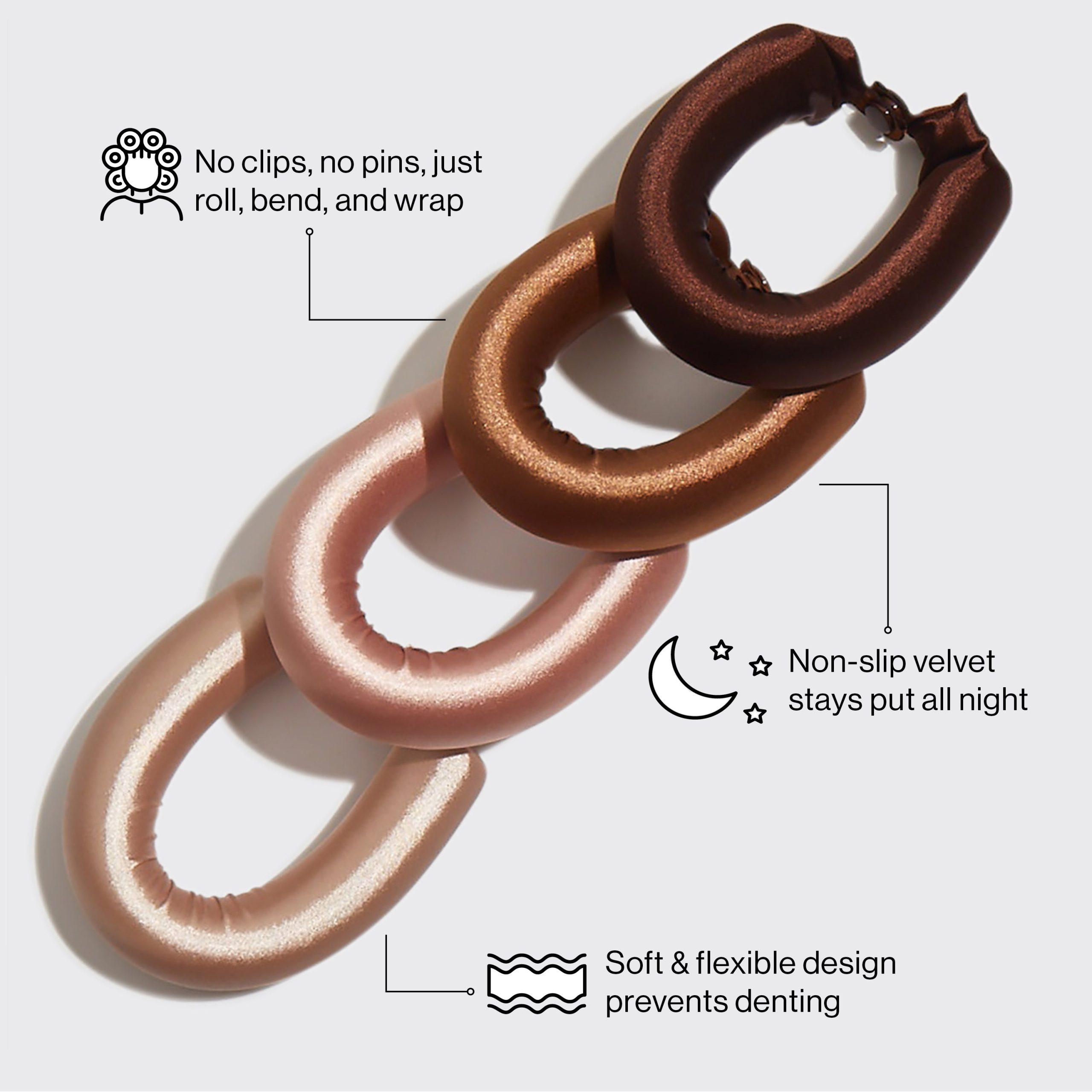 🏆 Best Seller | Rosewood Jumbo Satin Flexi Rods 4pc Set - Fast Delivery - Image 3