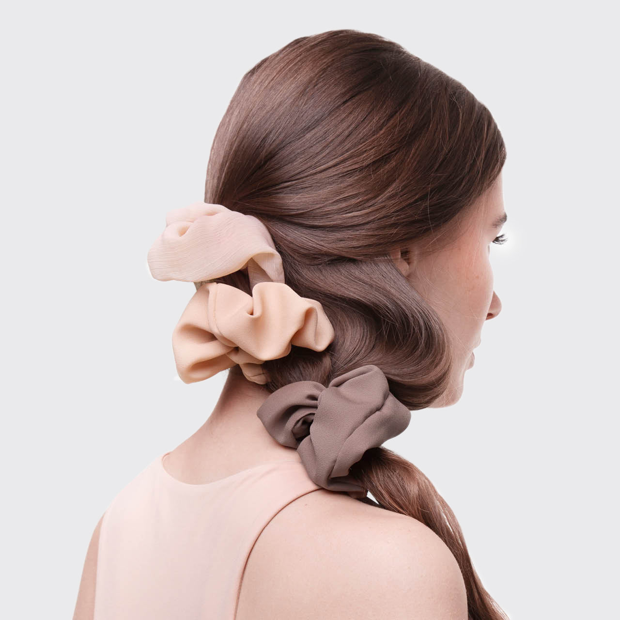 🏆 Best Seller | Crepe Scrunchies in Terracotta - 60% Off - Image 2