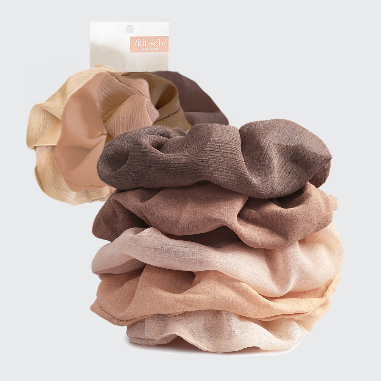 🏆 Best Seller | Crepe Scrunchies in Terracotta - 60% Off