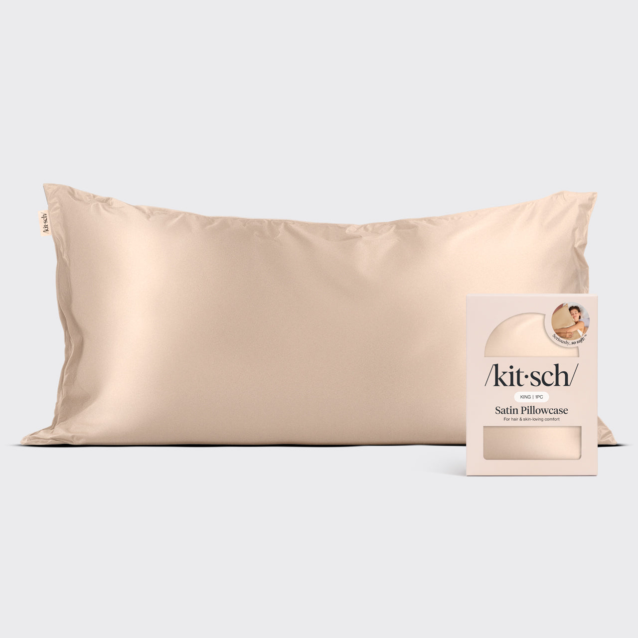 ⏳ Limited Edition | Satin Pillowcase in Champagne - King - Premium Quality