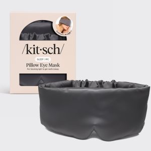 🏆 Best Seller | Charcoal Satin Pillow Eye Mask - Fast Delivery