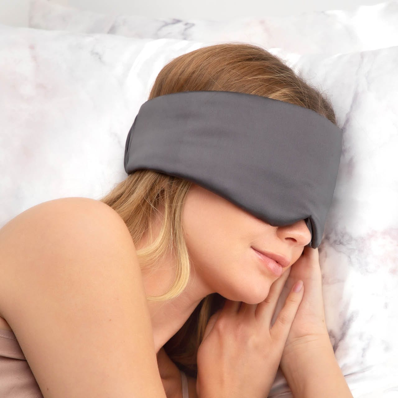 🏆 Best Seller | Charcoal Satin Pillow Eye Mask - Fast Delivery - Image 3