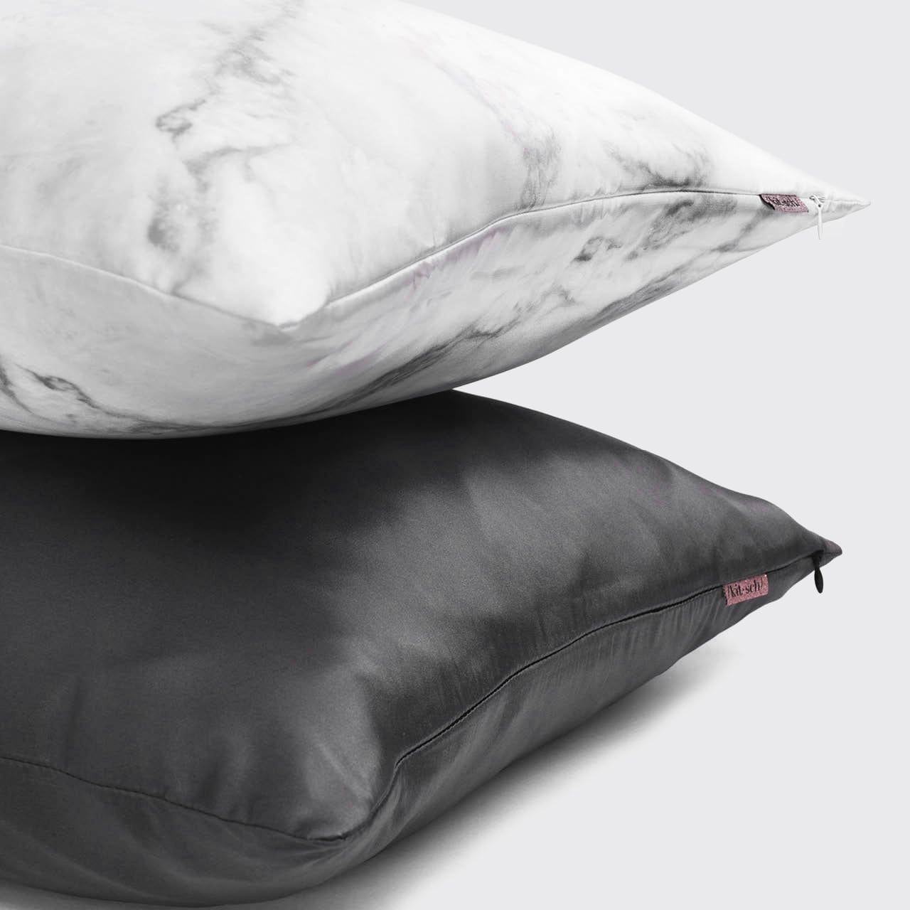 ✨ Must Have | Satin Pillowcase in Charcoal 2 Pack - 60% Off - Image 3