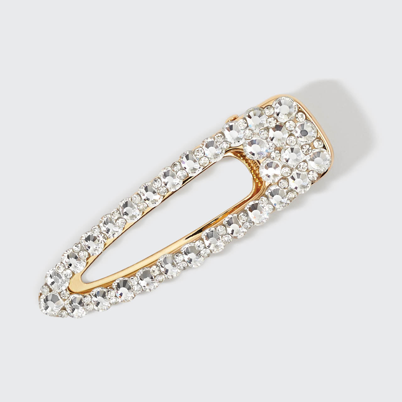 ✨ Must Have | Metal Rhinestone Large Open Shape Hair Clip - Gold - Fast Delivery - Image 4
