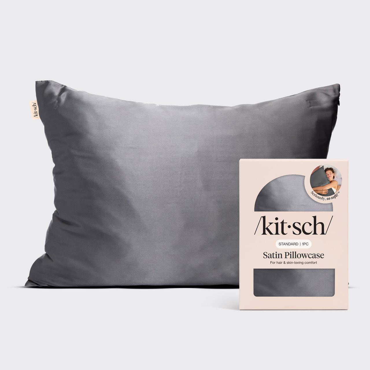 ⏳ Limited Edition | Satin Pillowcase in Charcoal - Premium Quality