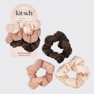 ⭐ Top Rated | Rosewood Cloud Scrunchies 3pc Set - Premium Quality