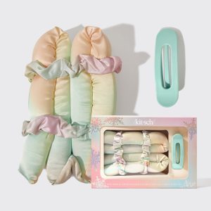 🏆 Best Seller | Hair Hero XL Satin Heatless Styling & Flat Lay Claw 4pc Set  - Aura - Premium Quality