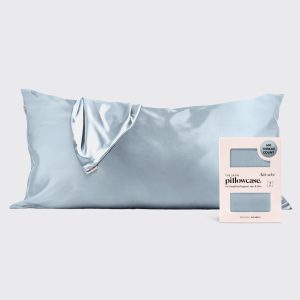 ✨ Must Have | Satin Pillowcase in Haze Blue 2 Pack - King - Fast Delivery