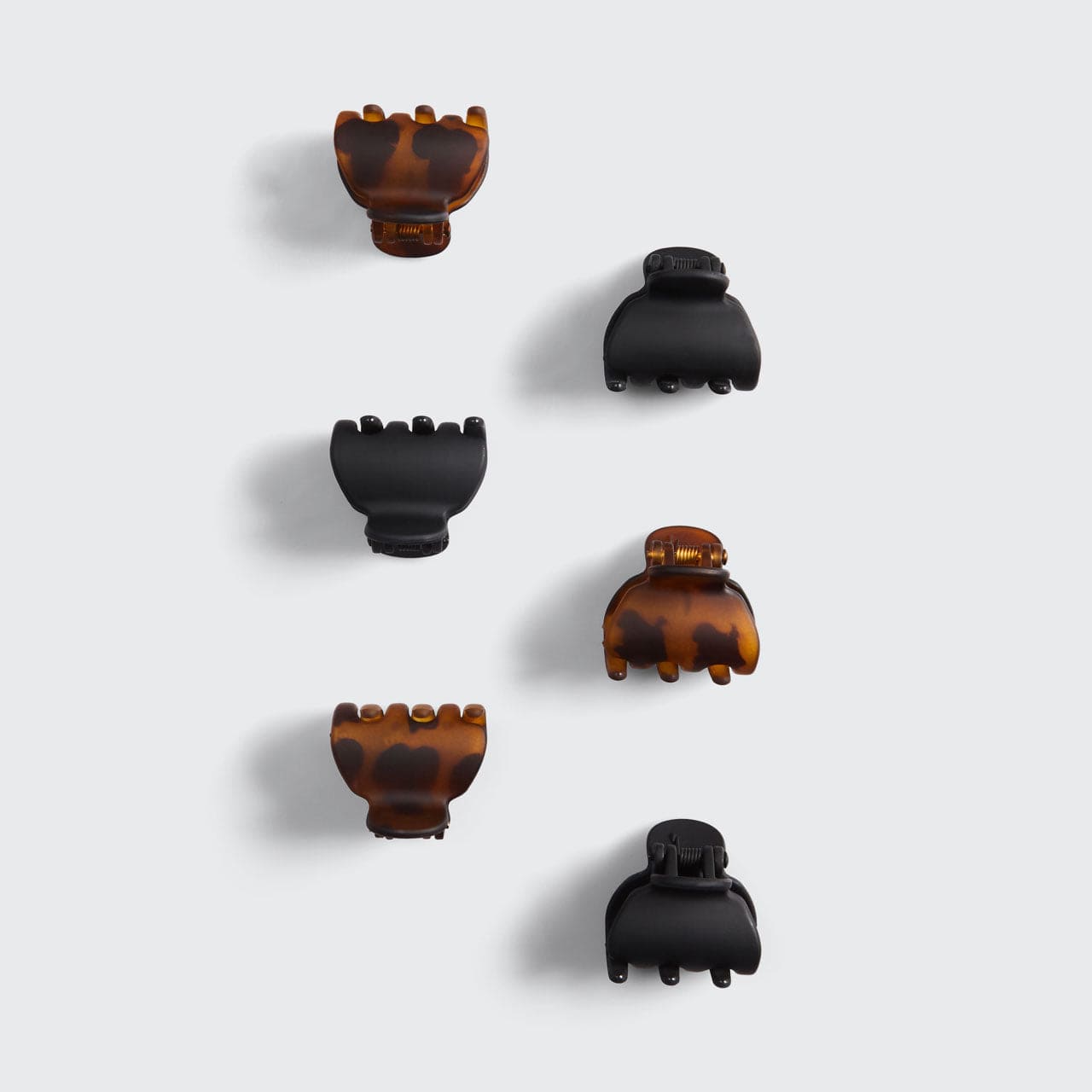 ✨ Must Have | Black & Tort Claw Clips 6pc Set - X-Small - Fast Delivery - Image 3