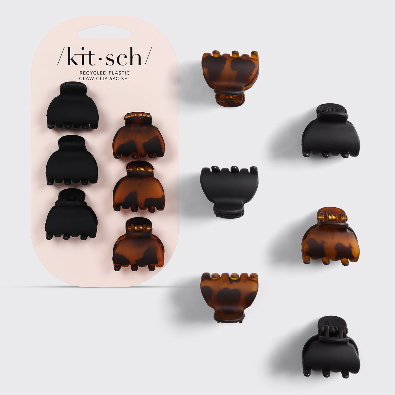 ✨ Must Have | Black & Tort Claw Clips 6pc Set - X-Small - Fast Delivery