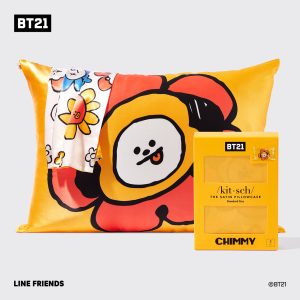 🔥 Hot Sale | Kitsch x BT21 Satin Pillowcase in CHIMMY - 60% Off