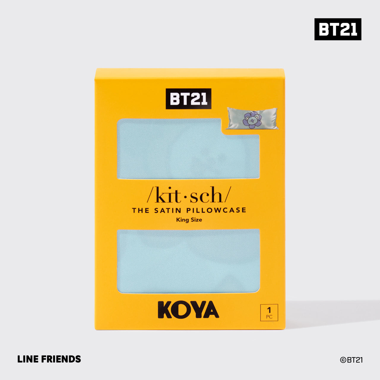 🔥 Hot Sale | Kitsch x BT21 Satin Pillowcase in KOYA - King - 60% Off - Image 4