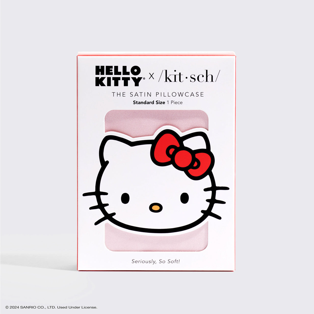 ⭐ Top Rated | Kitsch x Hello Kitty Satin Pillowcase in Pink Hello Kitty Face - Special Deal Today - Image 5