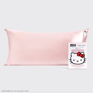 ⏳ Limited Edition | Kitsch x Hello Kitty Satin Pillowcase in Pink Hello Kitty Face - King - Premium Quality