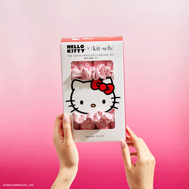 💎 Premium | Kitsch x Hello Kitty XL Heatless Curling Set in Hello Kitty Faces - Premium Quality - Image 4