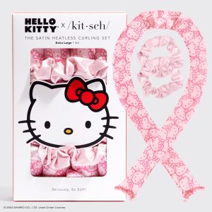 💎 Premium | Kitsch x Hello Kitty XL Heatless Curling Set in Hello Kitty Faces - Premium Quality