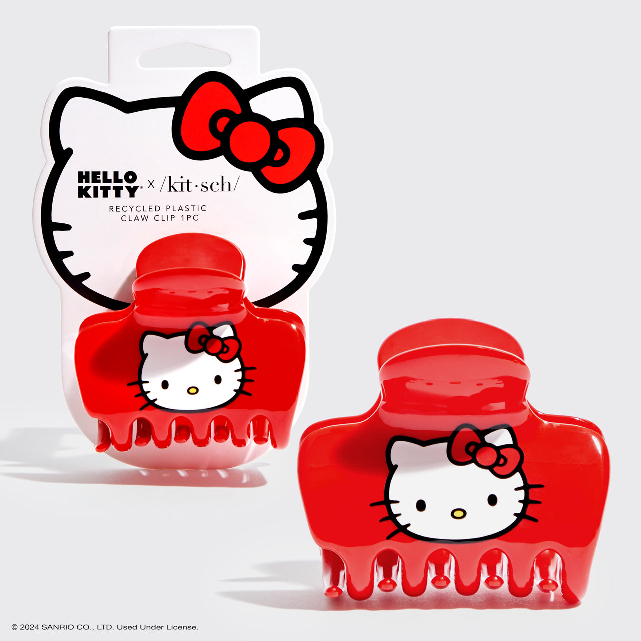 ⏳ Limited Edition | Hello Kitty x Kitsch Recycled Plastic Claw Clip - Kitty Face - Fast Delivery