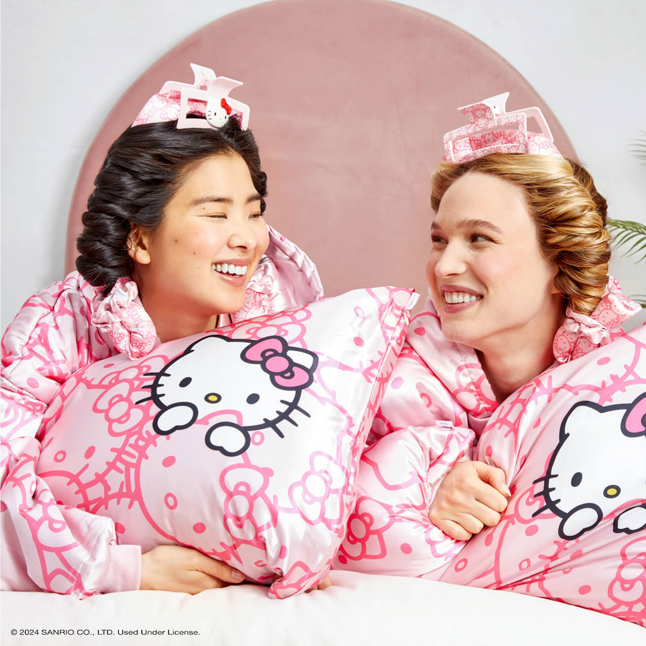 ๐ Best Seller | Kitsch x Hello Kitty Satin Glazey in Pink Kitty Faces - Premium Quality - Image 2
