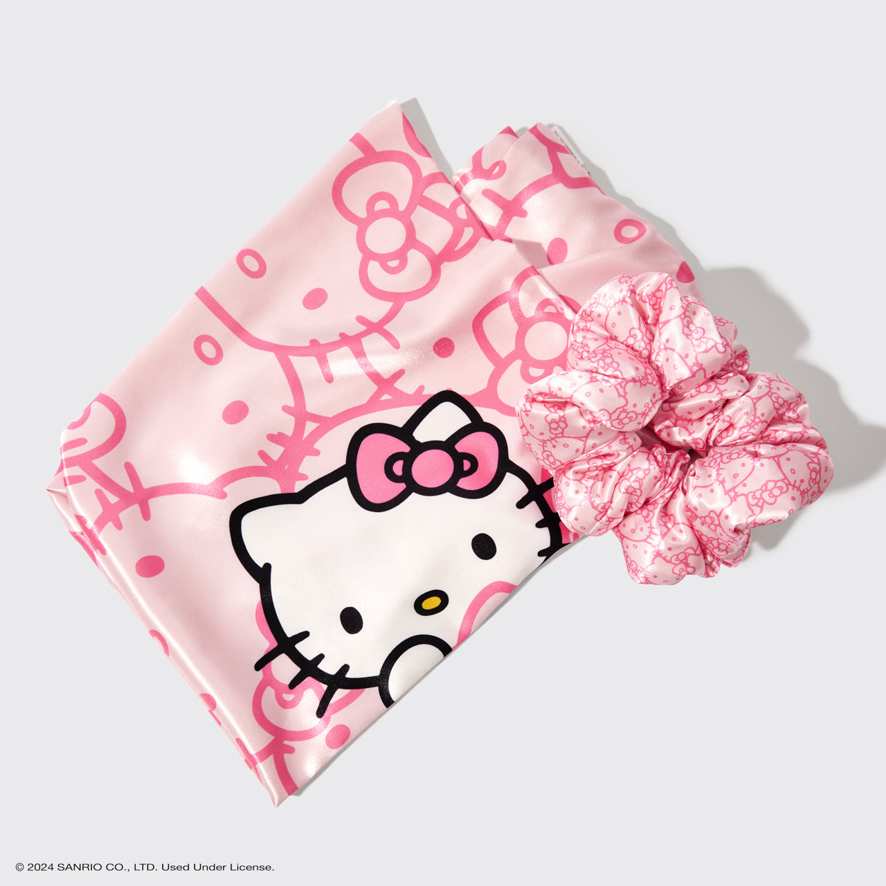 💎 Premium | Hello Kitty x Kitsch Satin Pillowcase & Pillow Scrunchie 2pc Set - Fast Delivery - Image 4