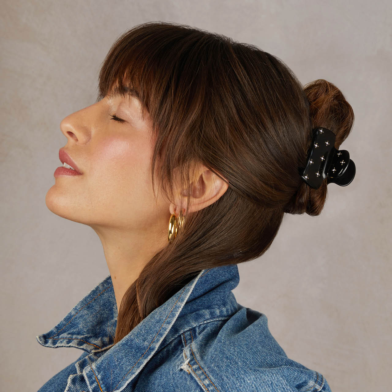 💎 Premium | Black Rhinestone Cloud Claw Clip - Fast Delivery - Image 2
