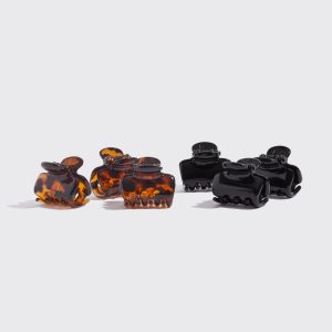 🏆 Best Seller | Black & Tort Cloud Claw Clips 6pc Set - Mini - Free Shipping