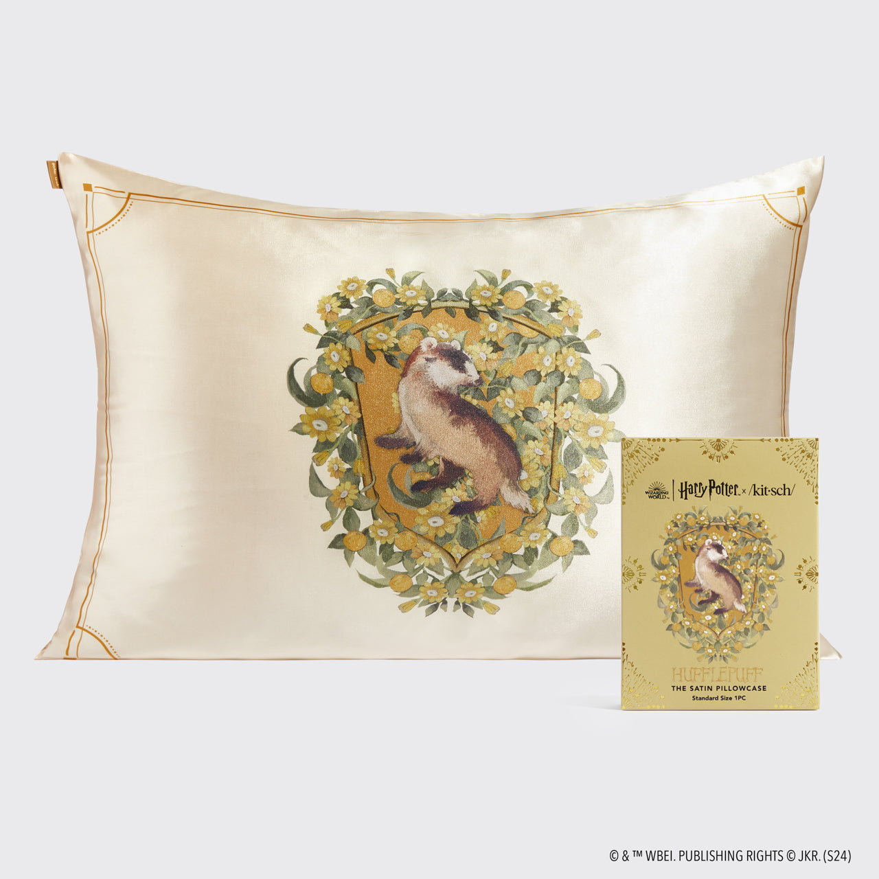 ๐ Premium | Kitsch x Harry Potter Satin Pillowcase in Hufflepuff 2 Pack - 60% Off