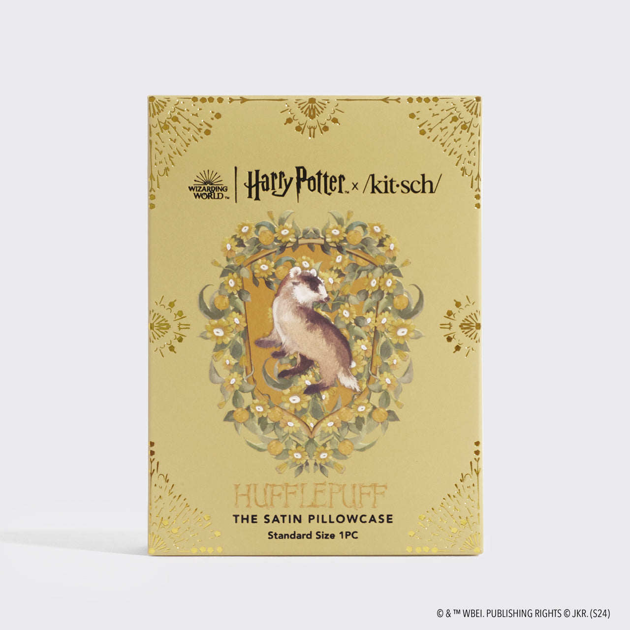 ✨ Must Have | Kitsch x Harry Potter Satin Pillowcase in Hufflepuff 4 Pack - Special Deal Today - Image 3