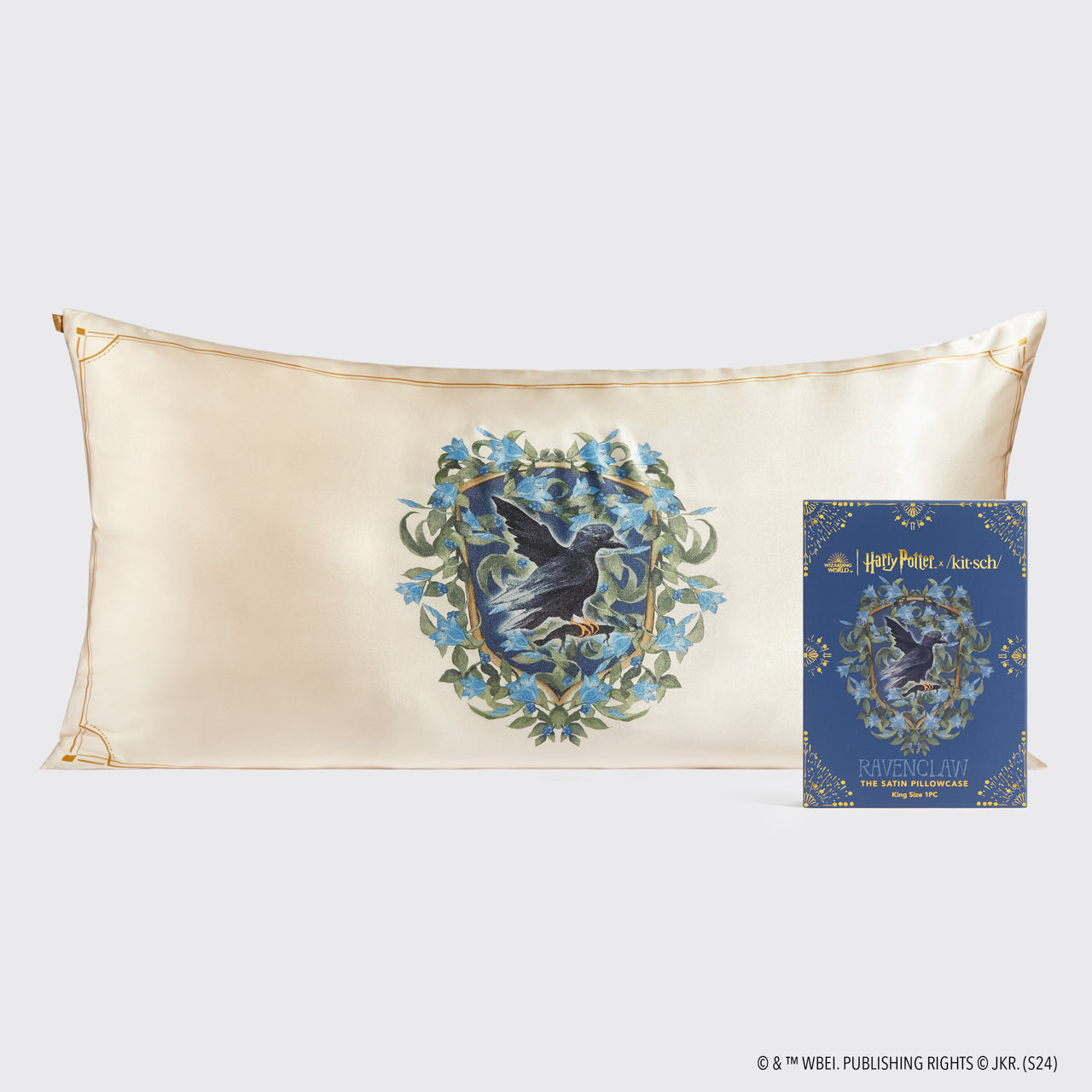 🔥 Hot Sale | Kitsch x Harry Potter Satin Pillowcase in Ravenclaw 2 Pack - King - Premium Quality