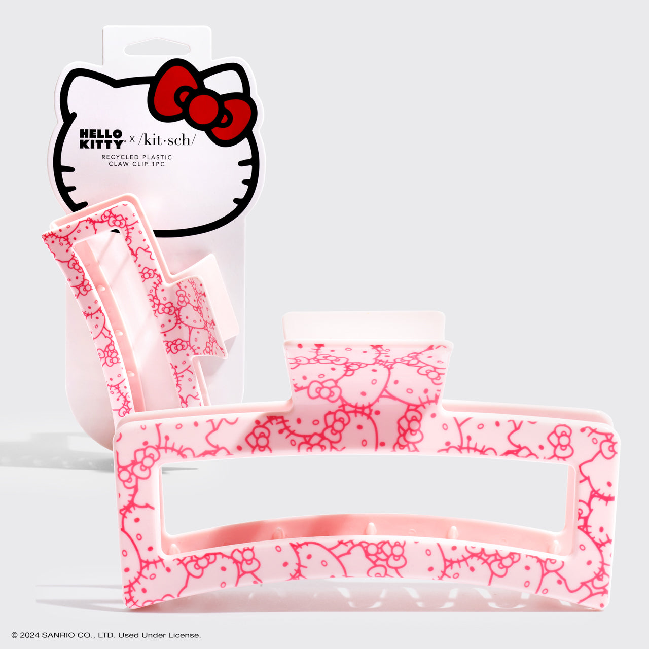π Best Seller | Kitsch x Hello Kitty Jumbo Claw Clip in Pink Kitty Faces - Free Shipping