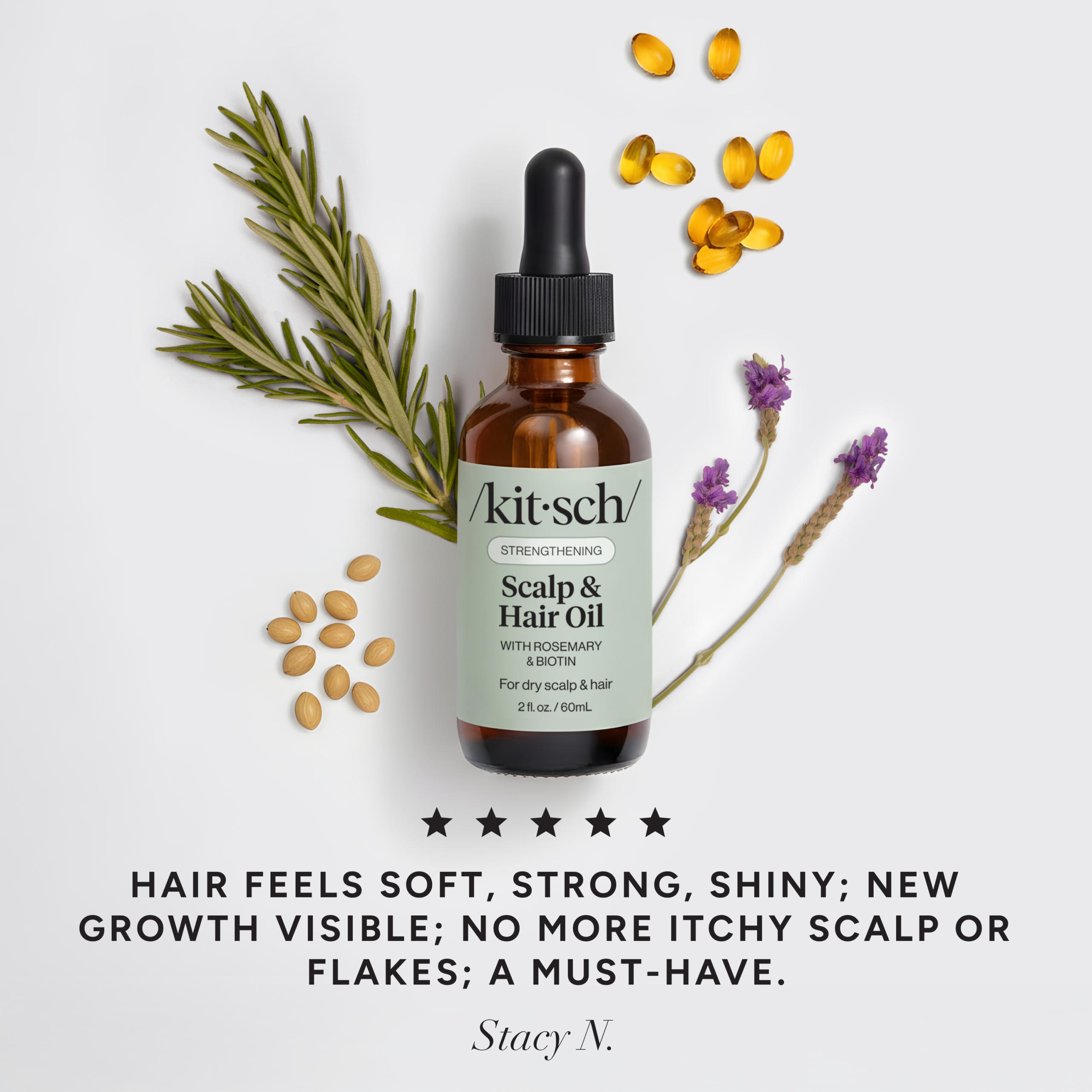 🔥 Hot Sale | Strengthening Rosemary & Biotin Scalp & Hair Oil - 2fl oz60mL - 60% Off - Image 2