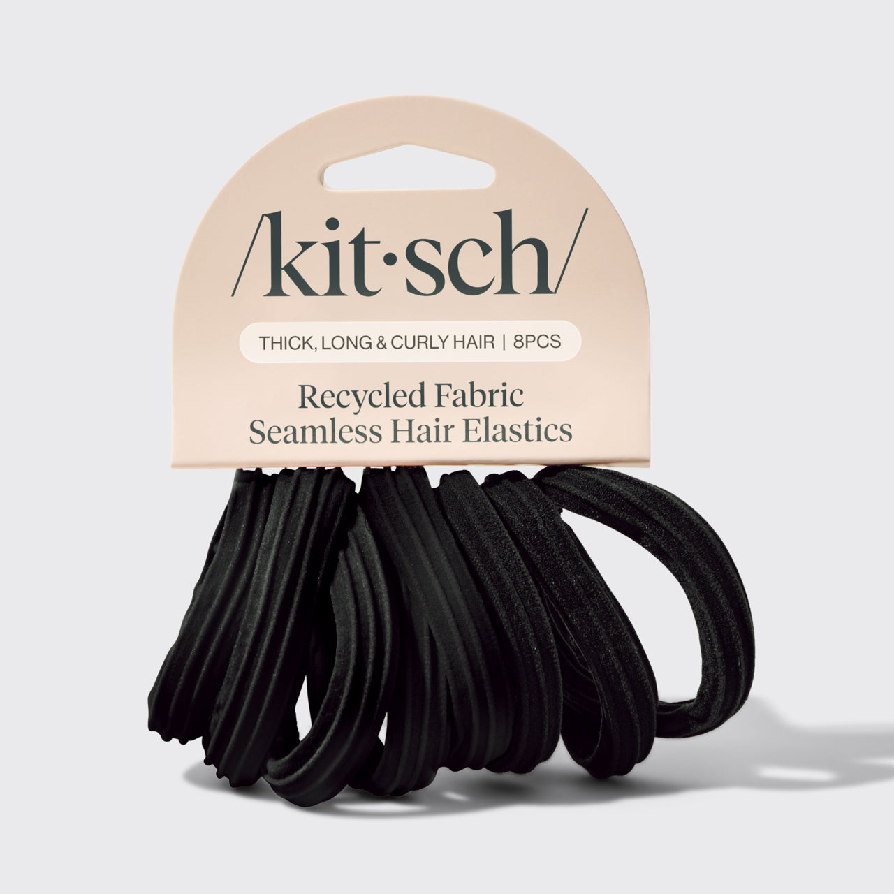 ✨ Must Have | Black Seamless Hair Elastics 8pc Set - Fast Delivery