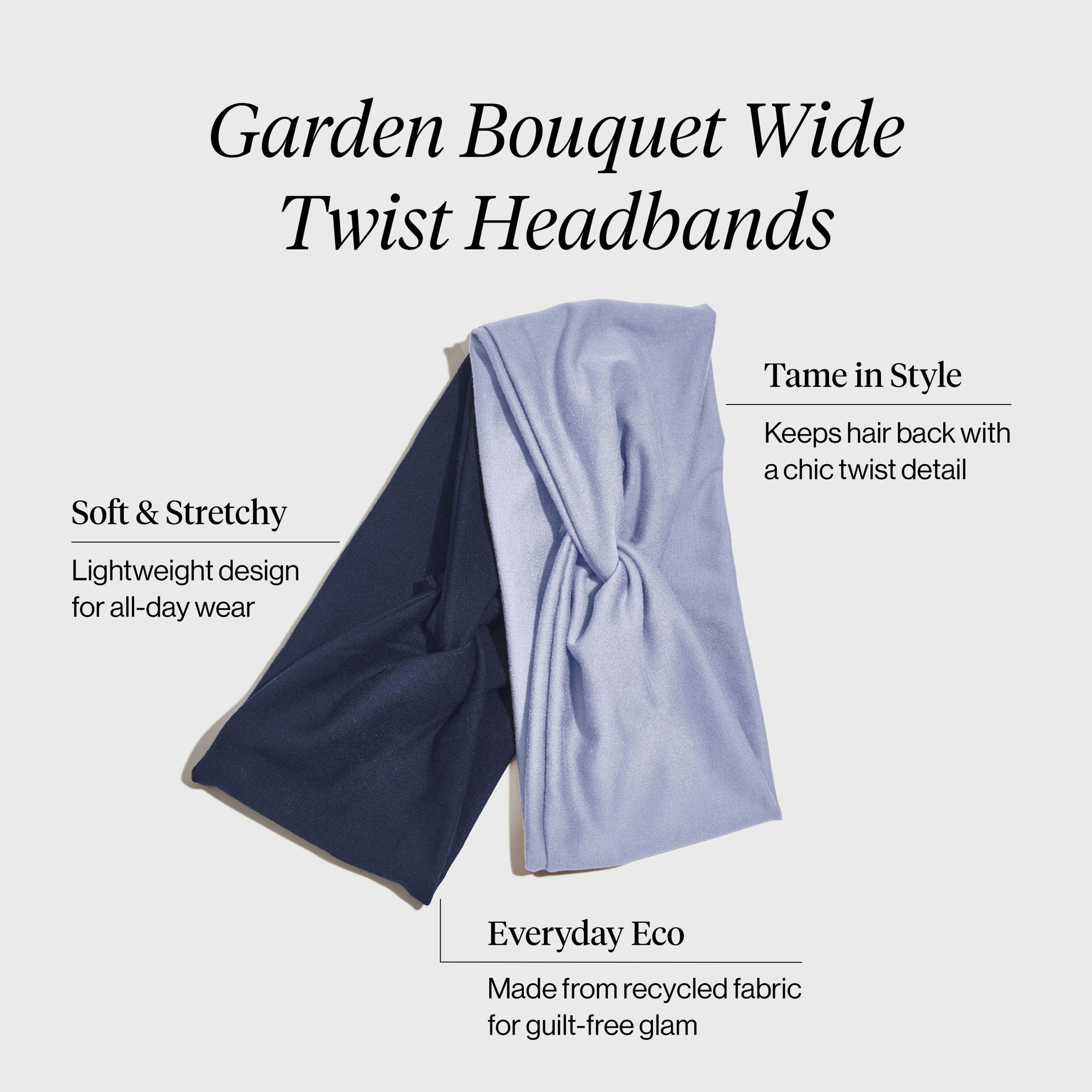 π₯ Hot Sale | Garden Bouquet Wide Twist Headbands 2pc Set - Fast Delivery - Image 2