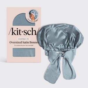 ⏳ Limited Edition | Haze Blue Oversized Satin Bonnet - Premium Quality
