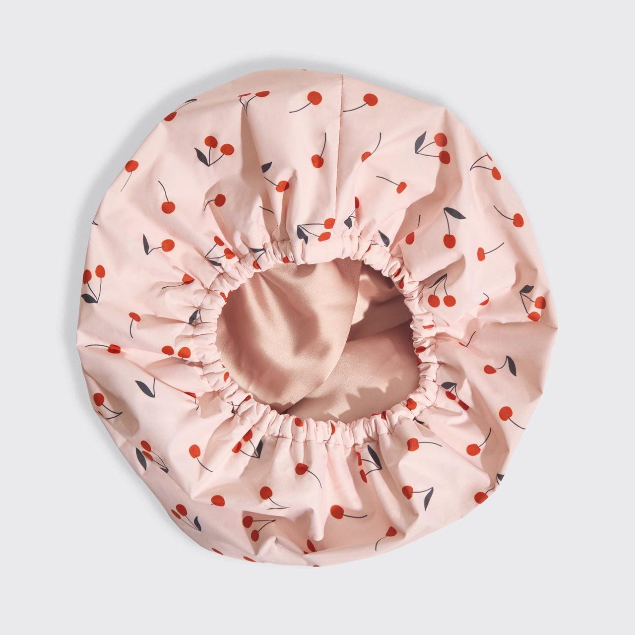 ✨ Must Have | Cherry Print Satin Shower Cap - Free Shipping - Image 3