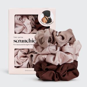 💎 Premium | Cameo Satin Sleep Scrunchies 5pc Set - Special Deal Today