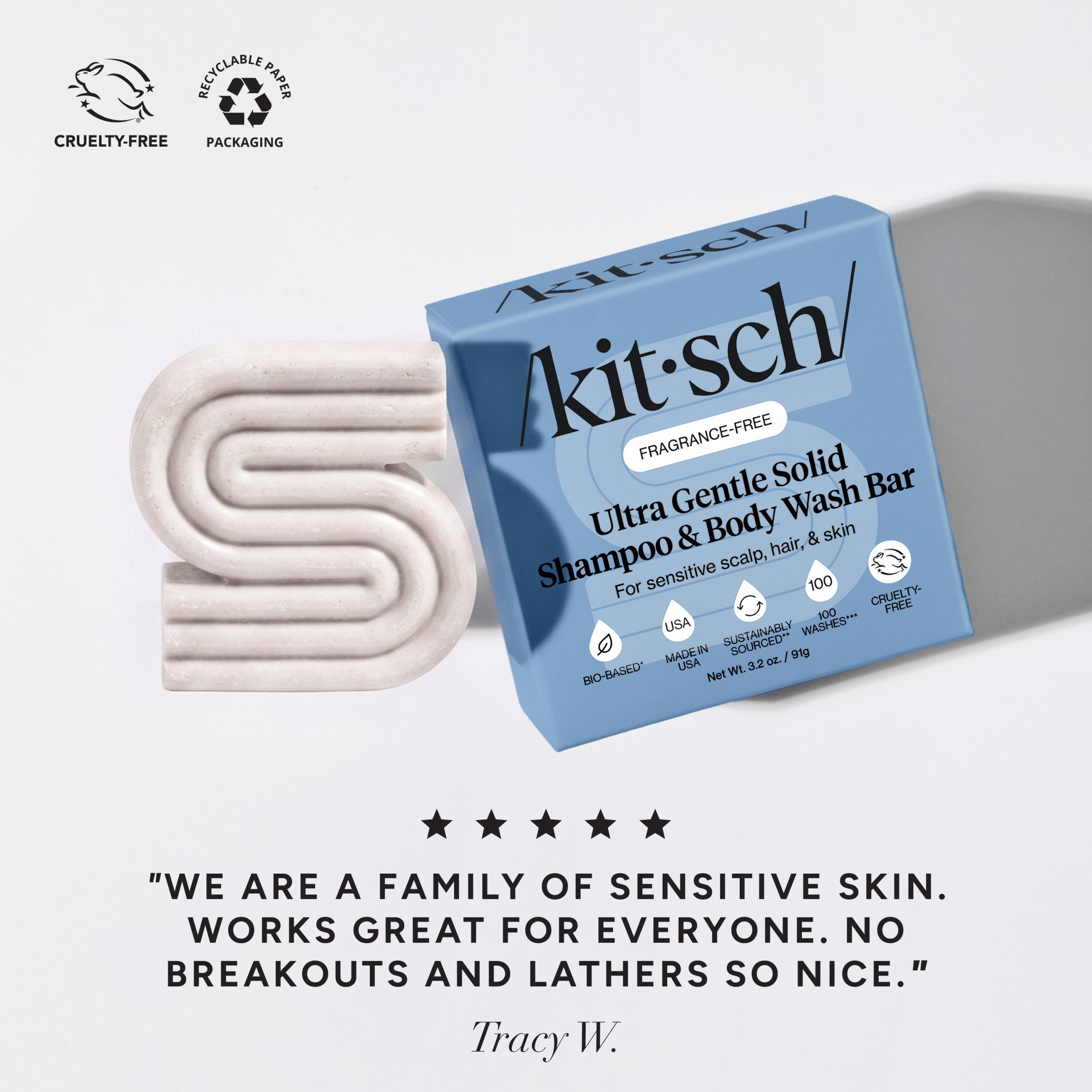 ⭐ Top Rated | Ultra Sensitive Shampoo & Conditioner Bar Combo - Premium Quality - Image 2