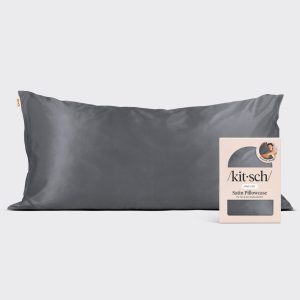 ✨ Must Have | Satin Pillowcase in Charcoal - King - 60% Off